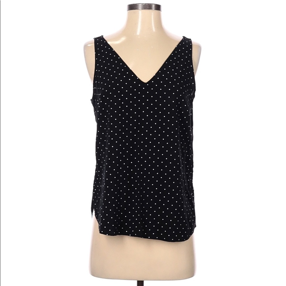 Polka Dot Sleeveless Blouse